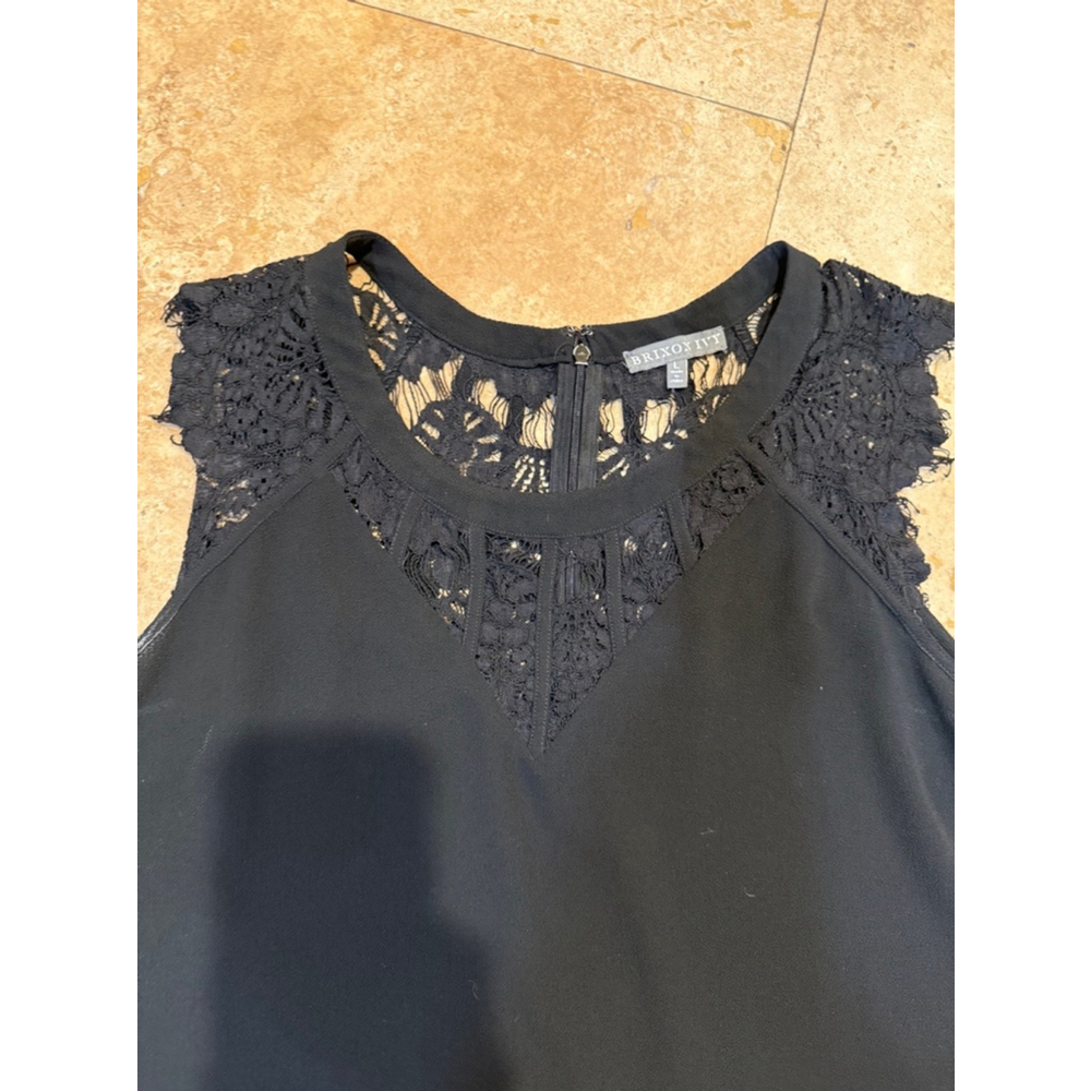 Women's Brixton Ivy Black Tank Top Size L - Picture 3 of 4